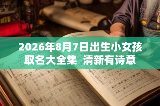 2026年8月7日出生小女孩取名大全集  清新有诗意