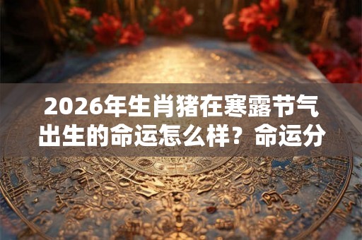 2026年生肖猪在寒露节气出生的命运怎么样？命运分析大全