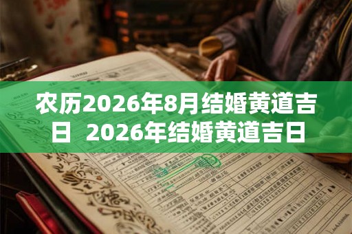 农历2026年8月结婚黄道吉日  2026年结婚黄道吉日
