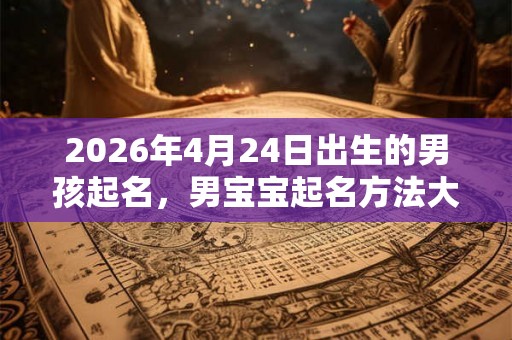 2026年4月24日出生的男孩起名，男宝宝起名方法大全