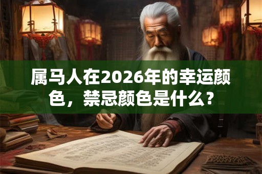 属马人在2026年的幸运颜色，禁忌颜色是什么？