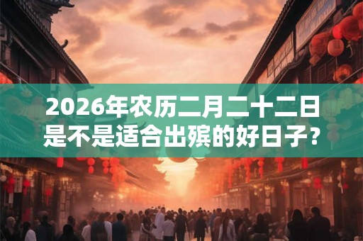 2026年农历二月二十二日是不是适合出殡的好日子？
