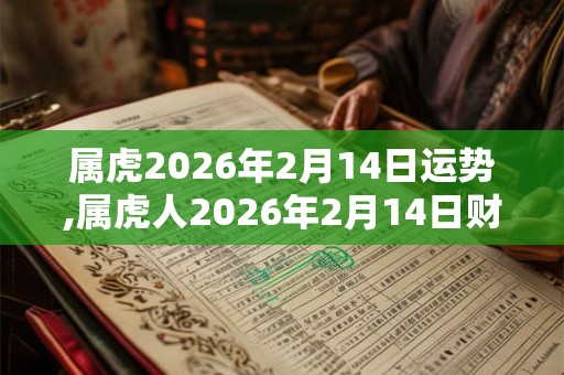 属虎2026年2月14日运势,属虎人2026年2月14日财运,生肖虎2026年2月14日运势