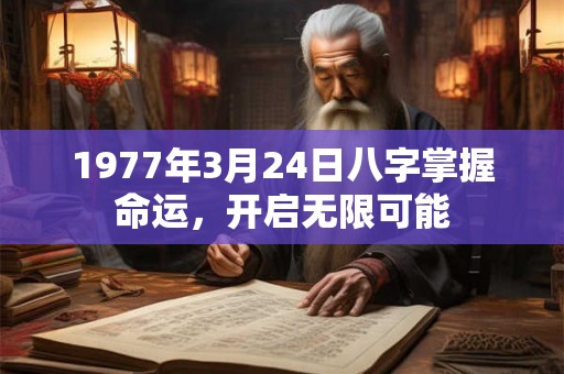 1977年3月24日八字掌握命运，开启无限可能