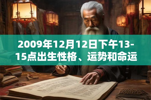 2009年12月12日下午13-15点出生性格、运势和命运