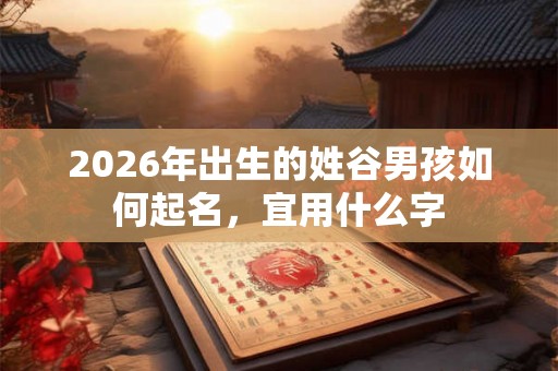 2026年出生的姓谷男孩如何起名，宜用什么字