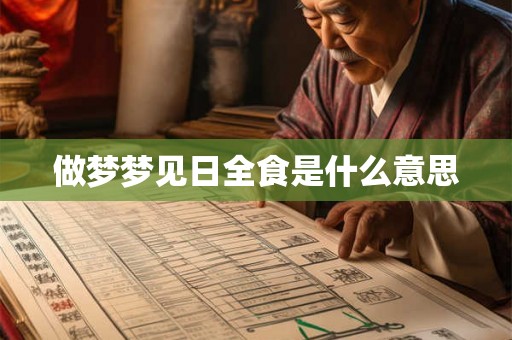 做梦梦见日全食是什么意思