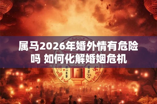 属马2026年婚外情有危险吗 如何化解婚姻危机