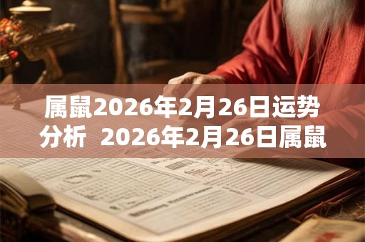 属鼠2026年2月26日运势分析  2026年2月26日属鼠今日运势