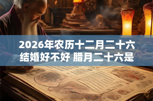 2026年农历十二月二十六结婚好不好 腊月二十六是黄道吉日吗