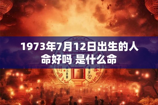 1973年7月12日出生的人命好吗 是什么命