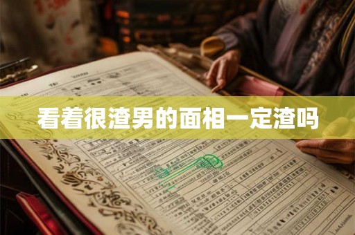 看着很渣男的面相一定渣吗