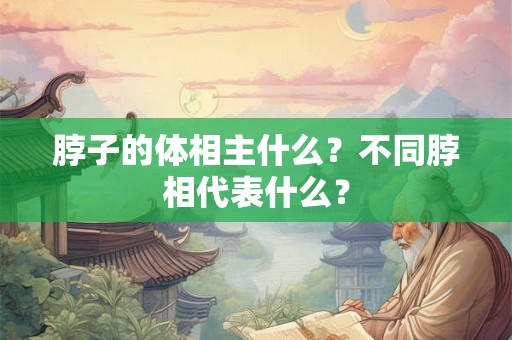 脖子的体相主什么?不同脖相代表什么? 脖子的体相主什么?不同脖相代表什么?