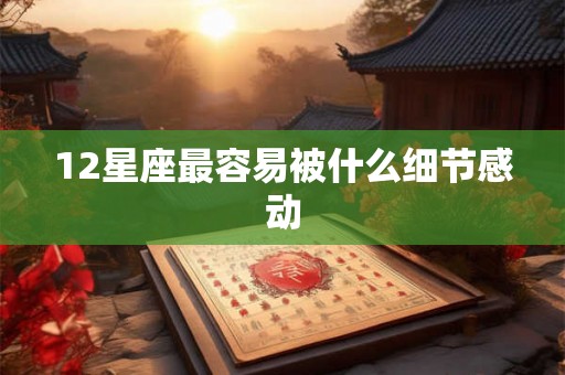 12星座最容易被什么细节感动