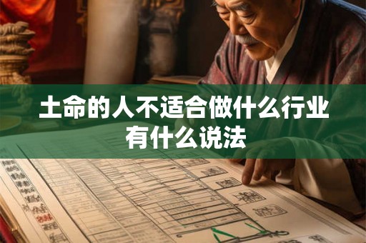 土命的人不适合做什么行业 有什么说法