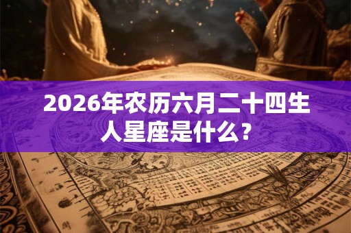 2026年农历六月二十四生人星座是什么？