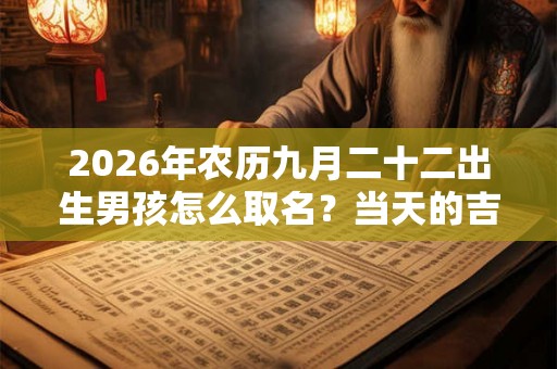 2026年农历九月二十二出生男孩怎么取名？当天的吉时几点？