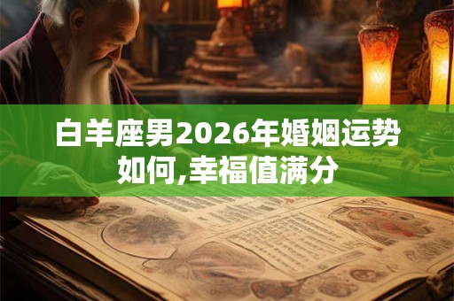 白羊座男2026年婚姻运势如何,幸福值满分