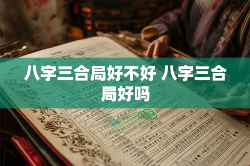 八字三合局好不好 八字三合局好吗 八字三合局好不好 八字三合局好吗