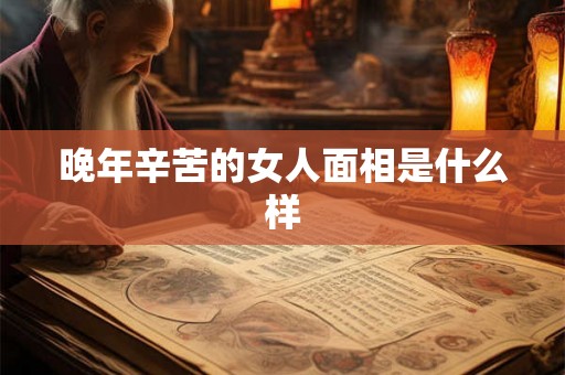 晚年辛苦的女人面相是什么样 晚年辛苦的女人面相是什么样