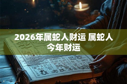 2026年属蛇人财运 属蛇人今年财运