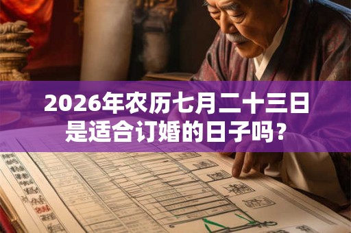 2026年农历七月二十三日是适合订婚的日子吗? 2026年农历七月二十三日是适合订婚的日子吗?
