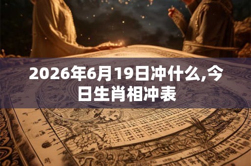 2026年6月19日冲什么,今日生肖相冲表