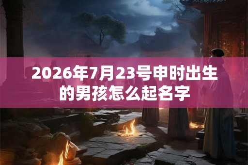 2026年7月23号申时出生的男孩怎么起名字