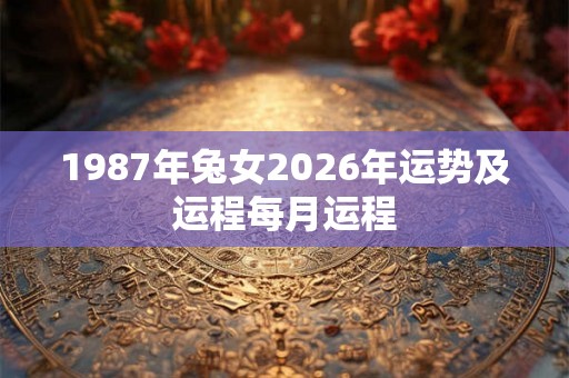1987年兔女2026年运势及运程每月运程