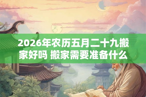 2026年农历五月二十九搬家好吗 搬家需要准备什么吉祥的东西