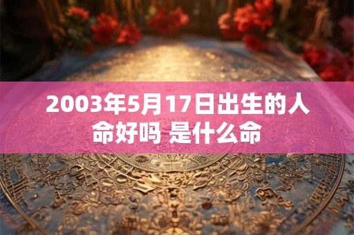 2003年5月17日出生的人命好吗 是什么命