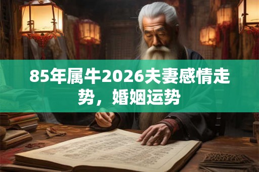 85年属牛2026夫妻感情走势，婚姻运势