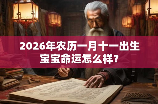 2026年农历一月十一出生宝宝命运怎么样？