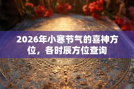 2026年小寒节气的喜神方位，各时辰方位查询