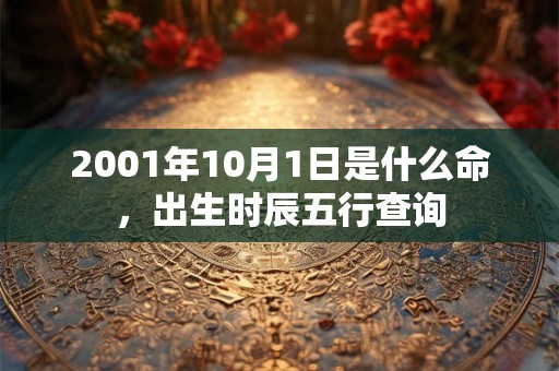 2001年10月1日是什么命，出生时辰五行查询
