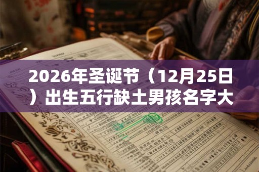 2026年圣诞节（12月25日）出生五行缺土男孩名字大全