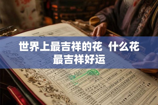 世界上最吉祥的花 什么花最吉祥好运 世界上最吉祥的花 什么花最吉祥好运
