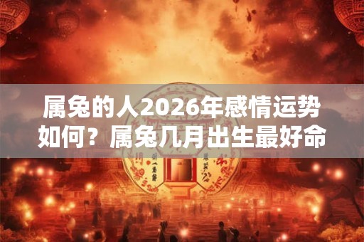 属兔的人2026年感情运势如何？属兔几月出生最好命？