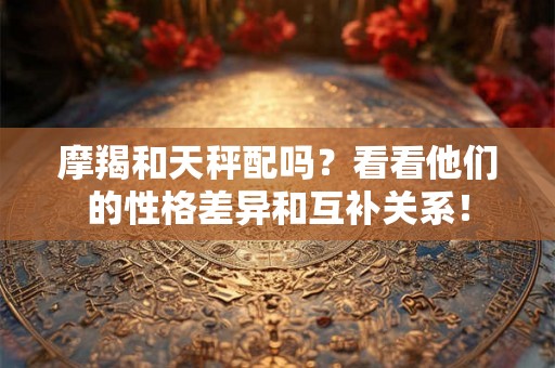 摩羯和天秤配吗？看看他们的性格差异和互补关系！