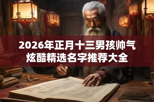 2026年正月十三男孩帅气炫酷精选名字推荐大全