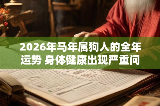 2026年马年属狗人的全年运势 身体健康出现严重问题