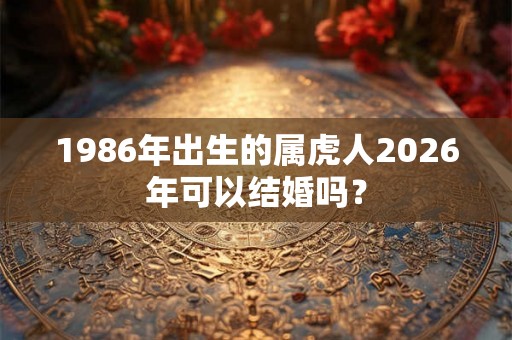 1986年出生的属虎人2026年可以结婚吗？