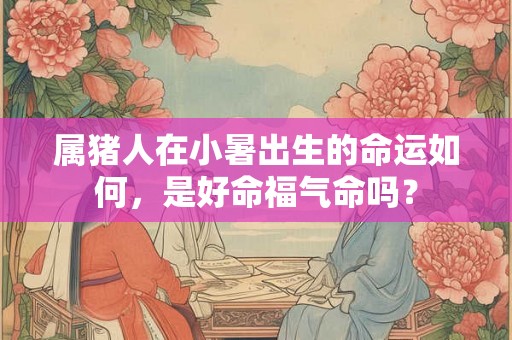 属猪人在小暑出生的命运如何，是好命福气命吗？