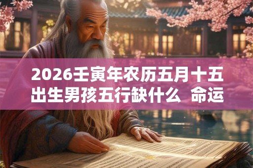 2026壬寅年农历五月十五出生男孩五行缺什么  命运详解