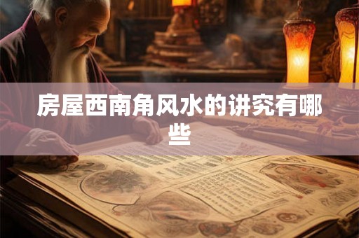 房屋西南角风水的讲究有哪些