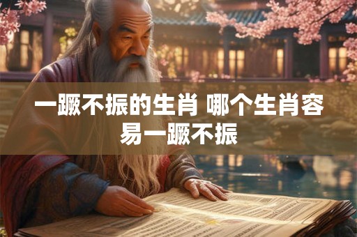 一蹶不振的生肖 哪个生肖容易一蹶不振 一蹶不振的生肖 哪个生肖容易一蹶不振
