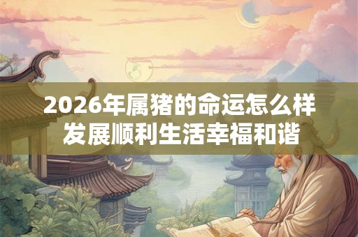 2026年属猪的命运怎么样 发展顺利生活幸福和谐
