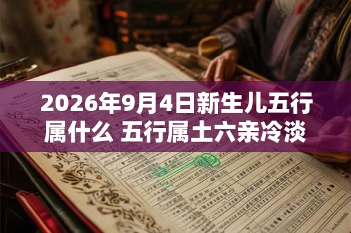 2026年9月4日新生儿五行属什么 五行属土六亲冷淡
