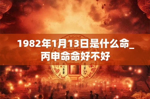 1982年1月13日是什么命_丙申命命好不好