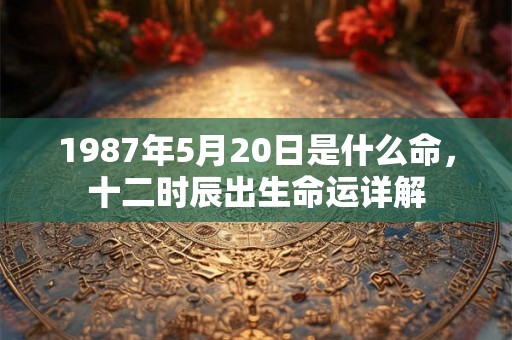 1987年5月20日是什么命，十二时辰出生命运详解
